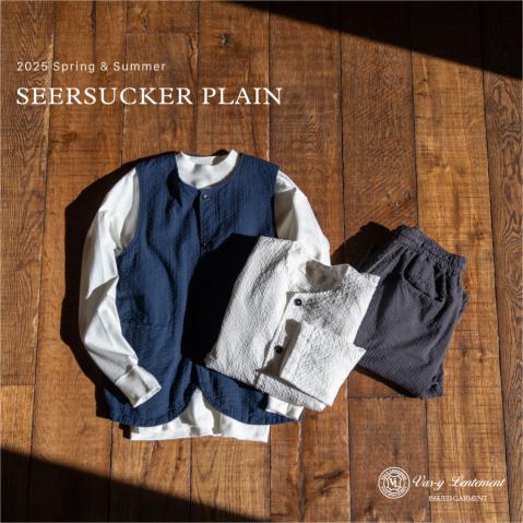 Vas-y Lentement春の新作をご紹介＝SEERSUCKER PLAIN OVERDYE＝