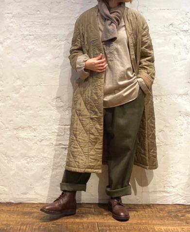 maison de soil × HTS 〜PADDED SILK PLAIN V-COLLAR C…