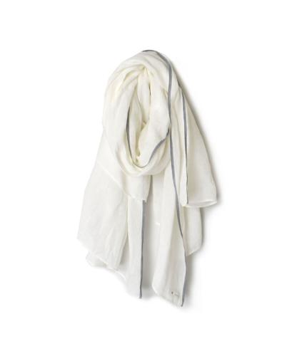 INMDS22007 (スカーフ) 80'S HANDWOVEN LINEN PLAIN WITH SELVAGE SCARF│