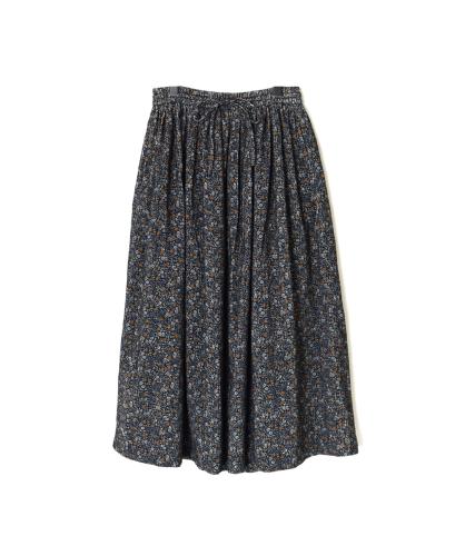 NSL22553 (スカート) CORDUROY SMALL FLOWER PRINT GATHERED SKIRT│