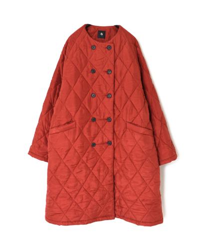 NMDS21512 (コート) PADDED SILK PLAIN NO COLLAR DOUBLE COAT│