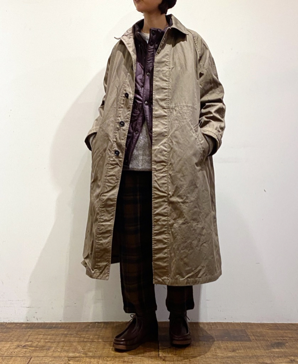 NHT2051DT (コート) HEAVY WEIGHT COTTON TWILL OVERDYE BALMACAAN COAT LONG LENGTH