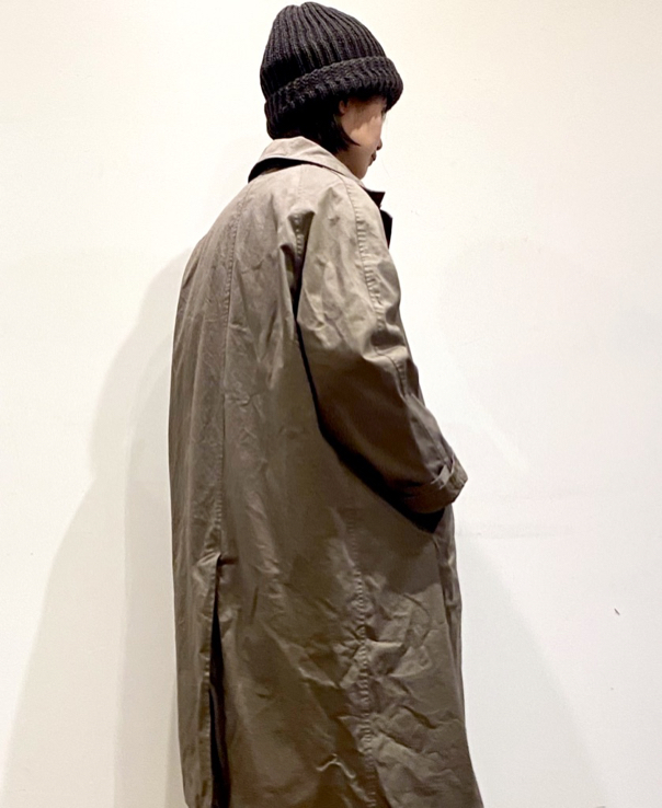 NHT2051DT (コート) HEAVY WEIGHT COTTON TWILL OVERDYE BALMACAAN COAT LONG LENGTH