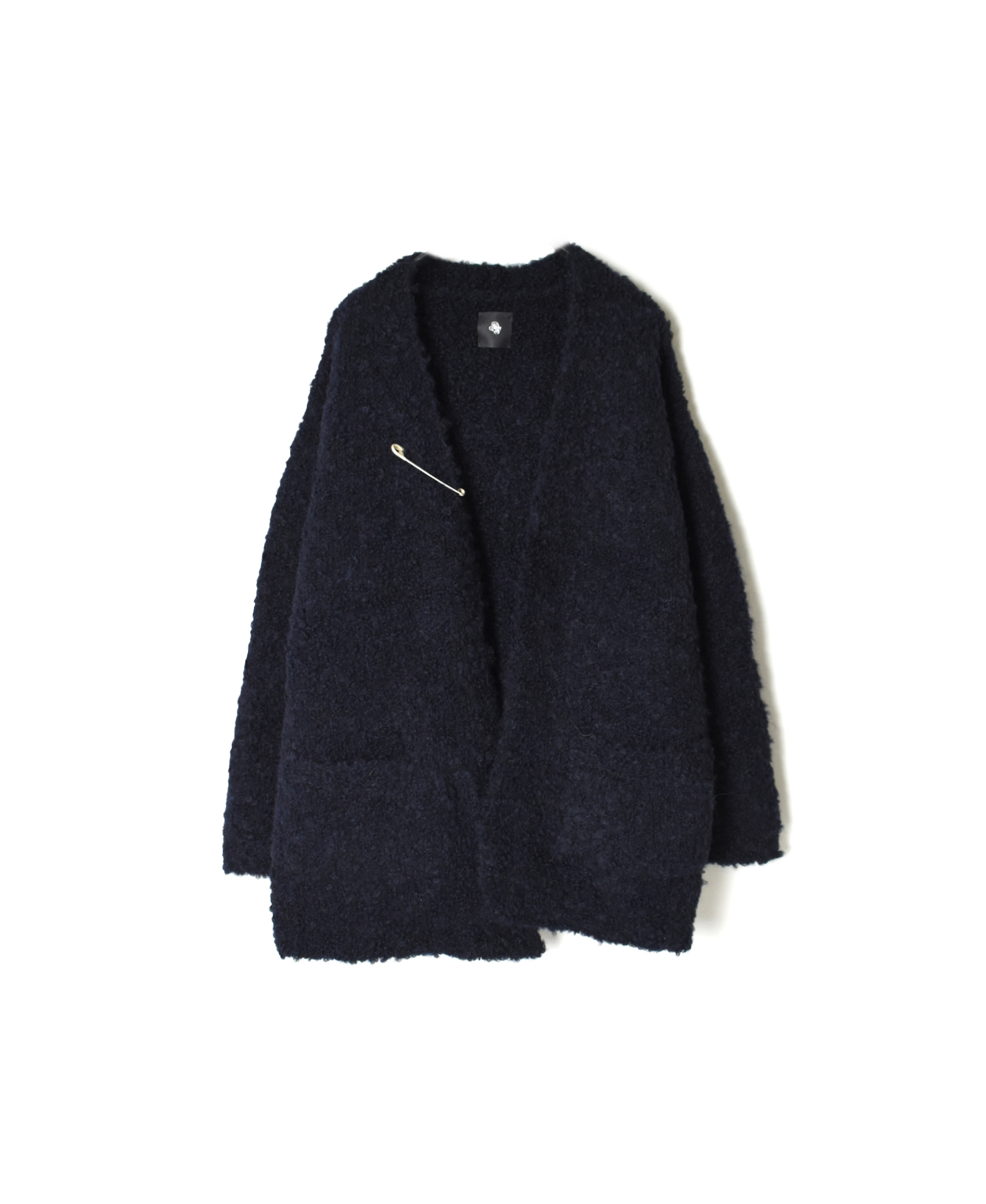 CNMDS2051A (カーディガン) BOUCLE V-NECK CARDIGAN WITH PIN│