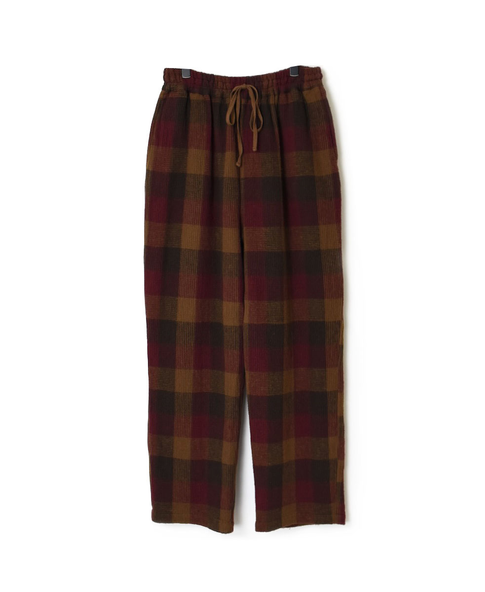 INHT2252WBC (パンツ) COTTON WAFFLE CHECK OVERDYE EASY PANTS