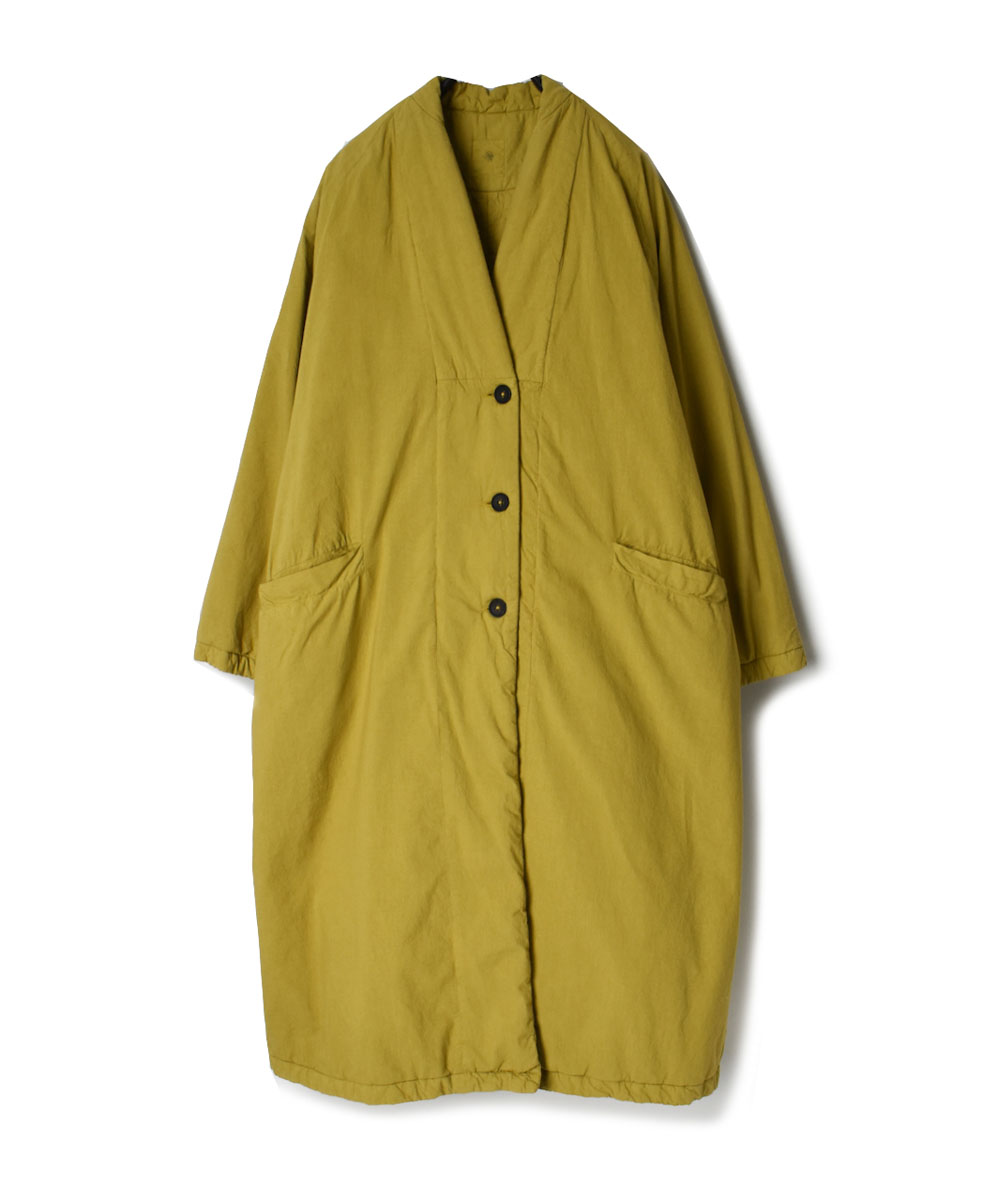 NMDS22521D (コート) 40’S POPLIN QUILTED LINING (OVER DYE) V-COLLAR COAT