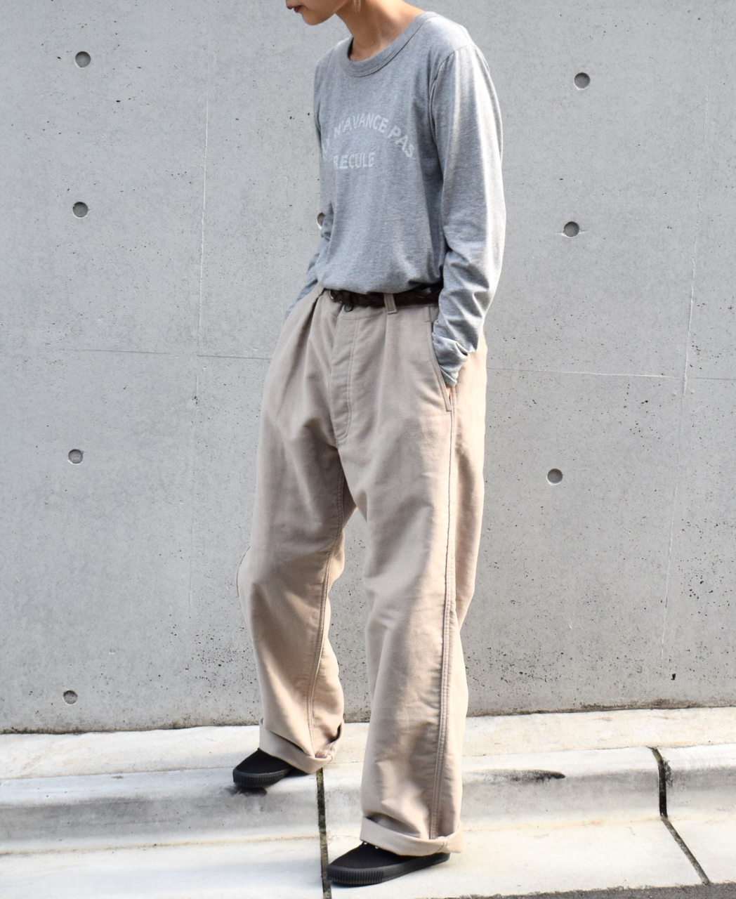 NAM1203M (パンツ) MOLESKIN ONE-TUCK PANTS│