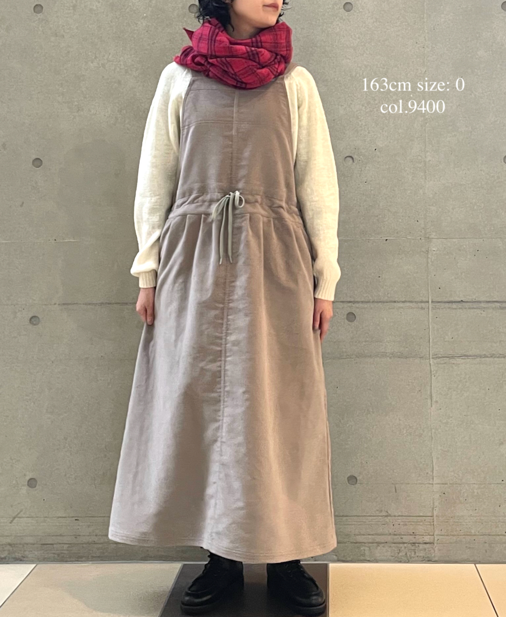 NAM1432M (ワンピース) MOLESKIN APRON ONE-PIECE