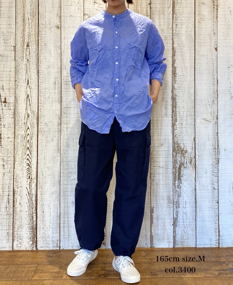 NVL1951CBW (シャツ) 60'S ORGANIC CAMBRIC BANDED COLLAR L/SL