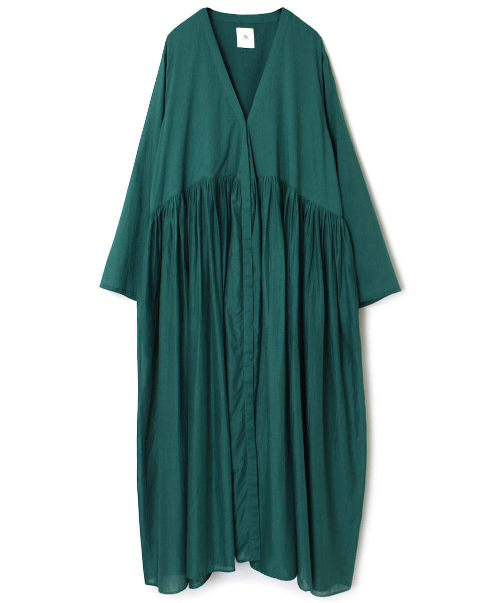 NMDS22165 (ワンピース) 80’S ORGANIC VOILE PLAIN RAJASTHAN GATHERED WRAP DRESS