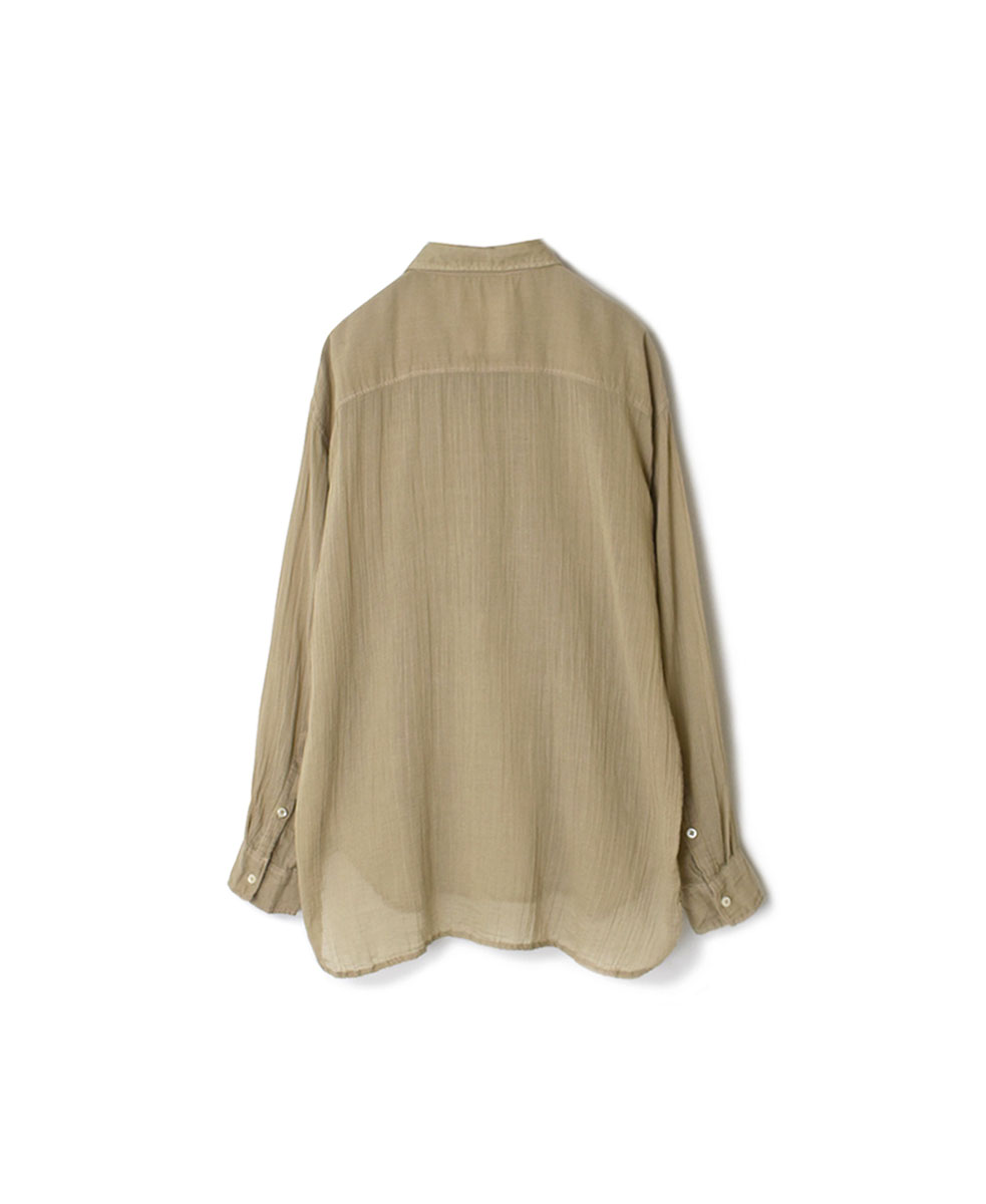 INAM1701GD (シャツ) SINGLE GAUZE OVERDYED UTILITY PULLOVER SHIRT