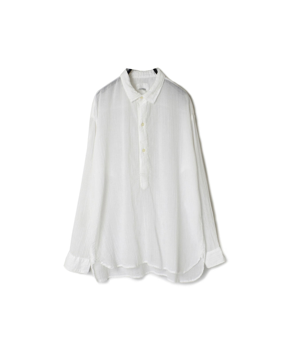 INAM1701GD (シャツ) SINGLE GAUZE OVERDYED UTILITY PULLOVER SHIRT