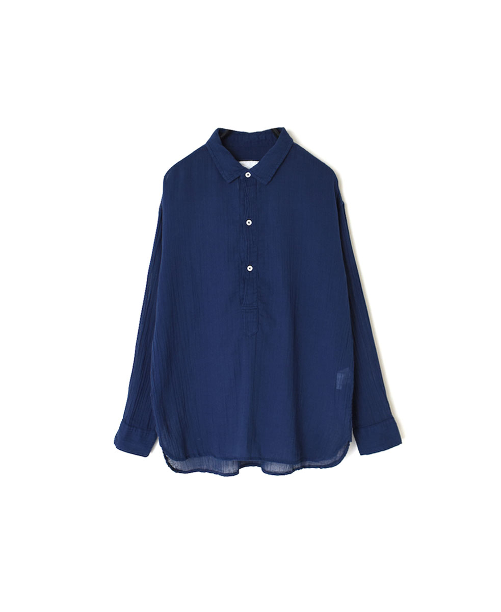 INAM1701GD (シャツ) SINGLE GAUZE OVERDYED UTILITY PULLOVER SHIRT