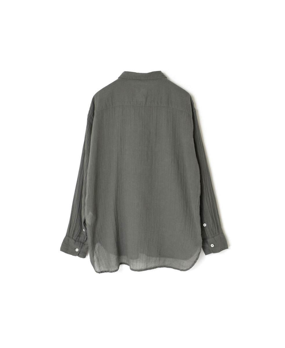 INAM1701GD (シャツ) SINGLE GAUZE OVERDYED UTILITY PULLOVER SHIRT