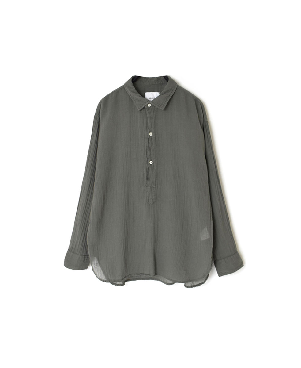 INAM1701GD (シャツ) SINGLE GAUZE OVERDYED UTILITY PULLOVER SHIRT