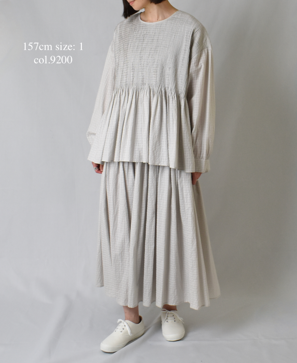 NMDS23576 (キュロット) 80'S ORGANIC BIG CHECK CULOTTES WITH PINTUCK│