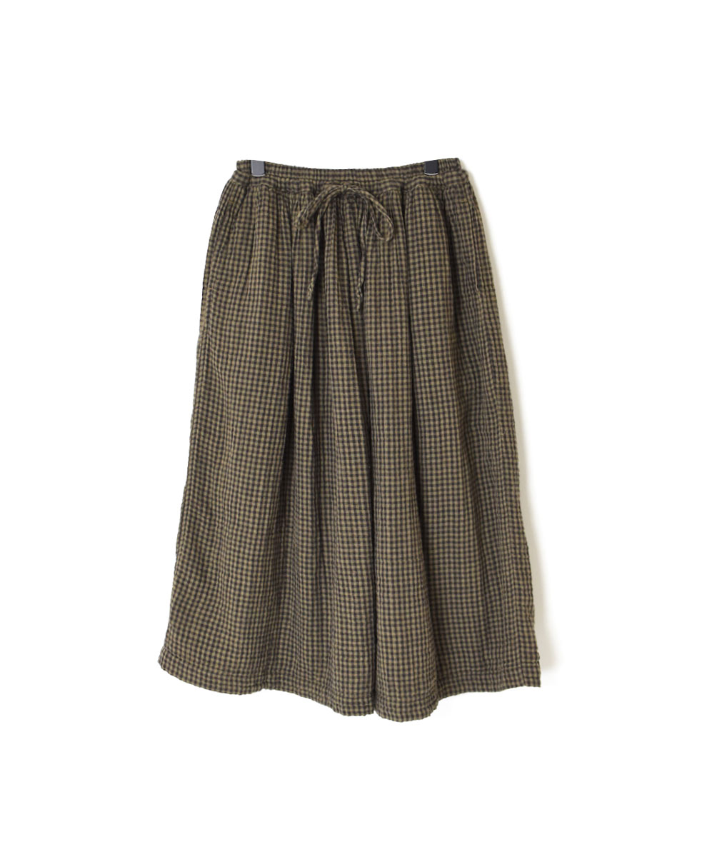 INAM1952DGD (スカート) DOUBLE GAUZE OVER DYED SMALL CHECK MEDIUM ...