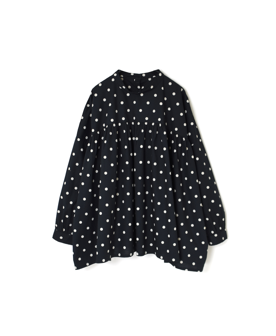 NSL23521 (シャツ) 40’S POPLIN DOT PRINT BACK OPENING STAND COLLAR SHIRT