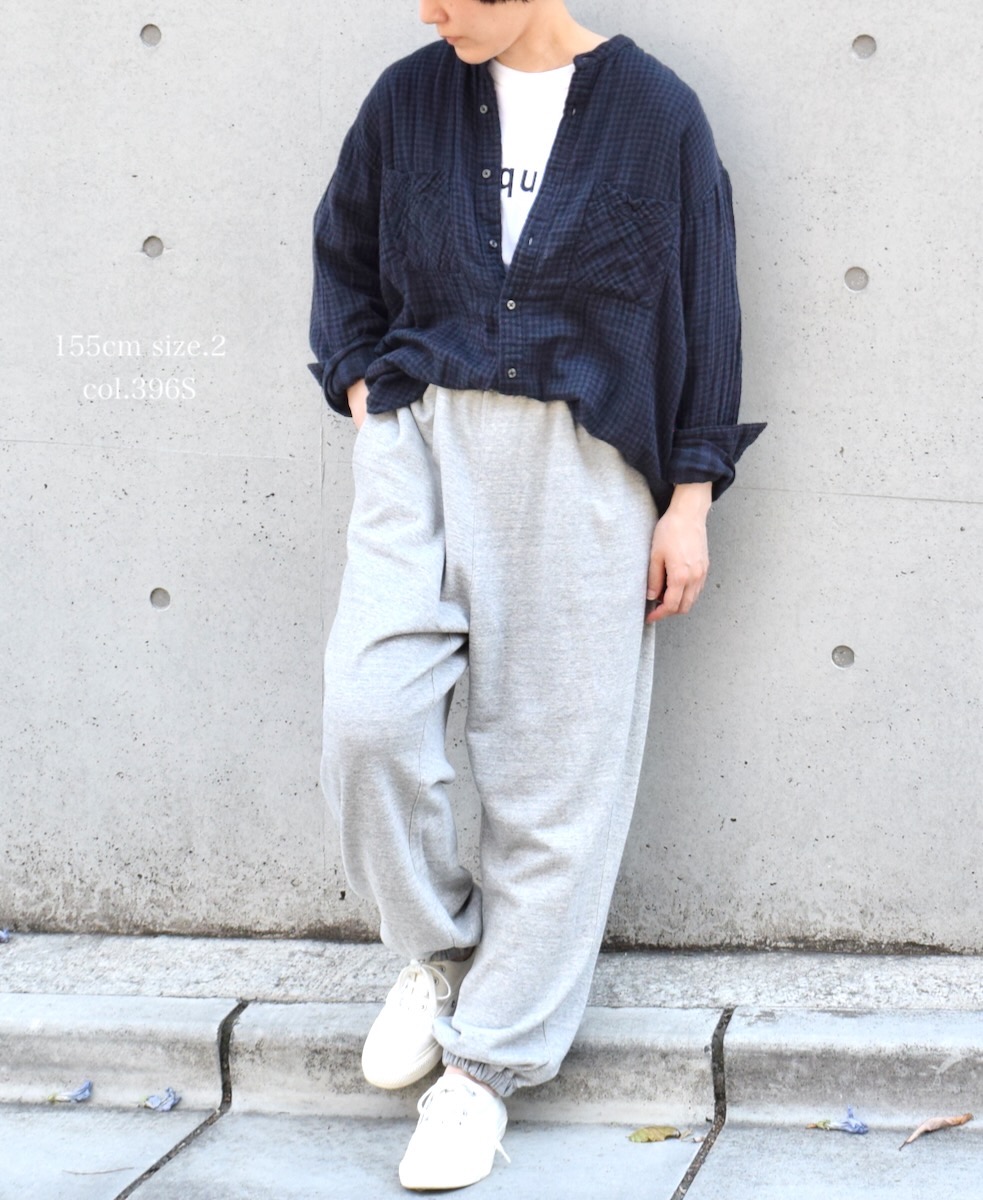 INAM1971DGD (シャツ) DOUBLE GAUZE OVER DYED SMALL CHECK MEDIUM