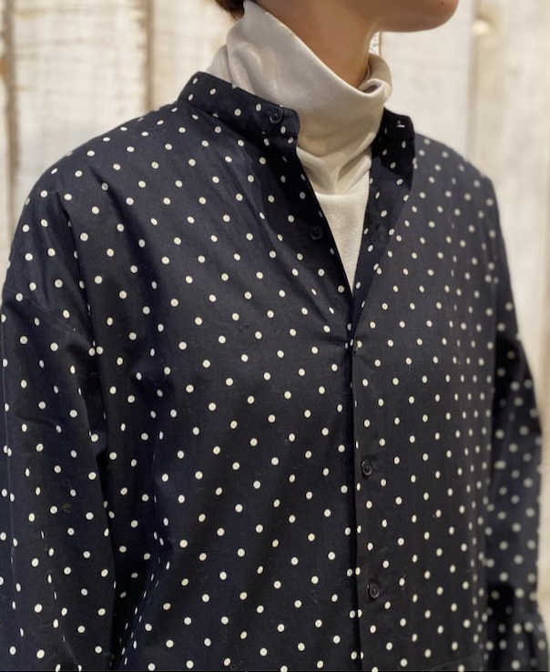 NSL22534 (オーバーオール) 40'S POPLIN DOT PRINT BAND COLLAR OVERALLS