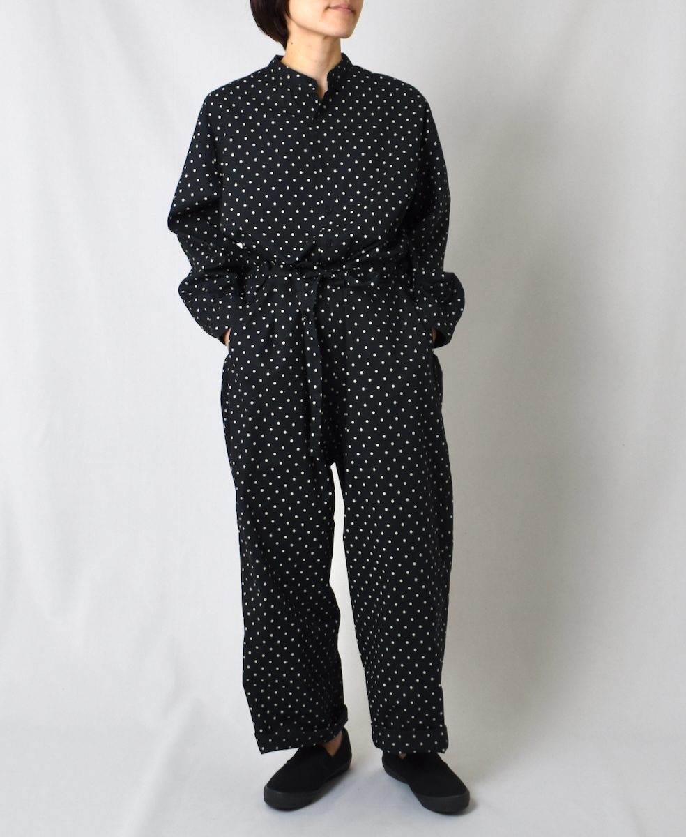 NSL22534 (オーバーオール) 40'S POPLIN DOT PRINT BAND COLLAR OVERALLS