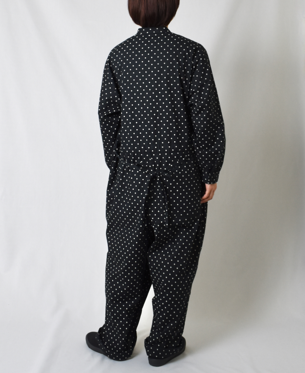 NSL22534 (オーバーオール) 40'S POPLIN DOT PRINT BAND COLLAR OVERALLS