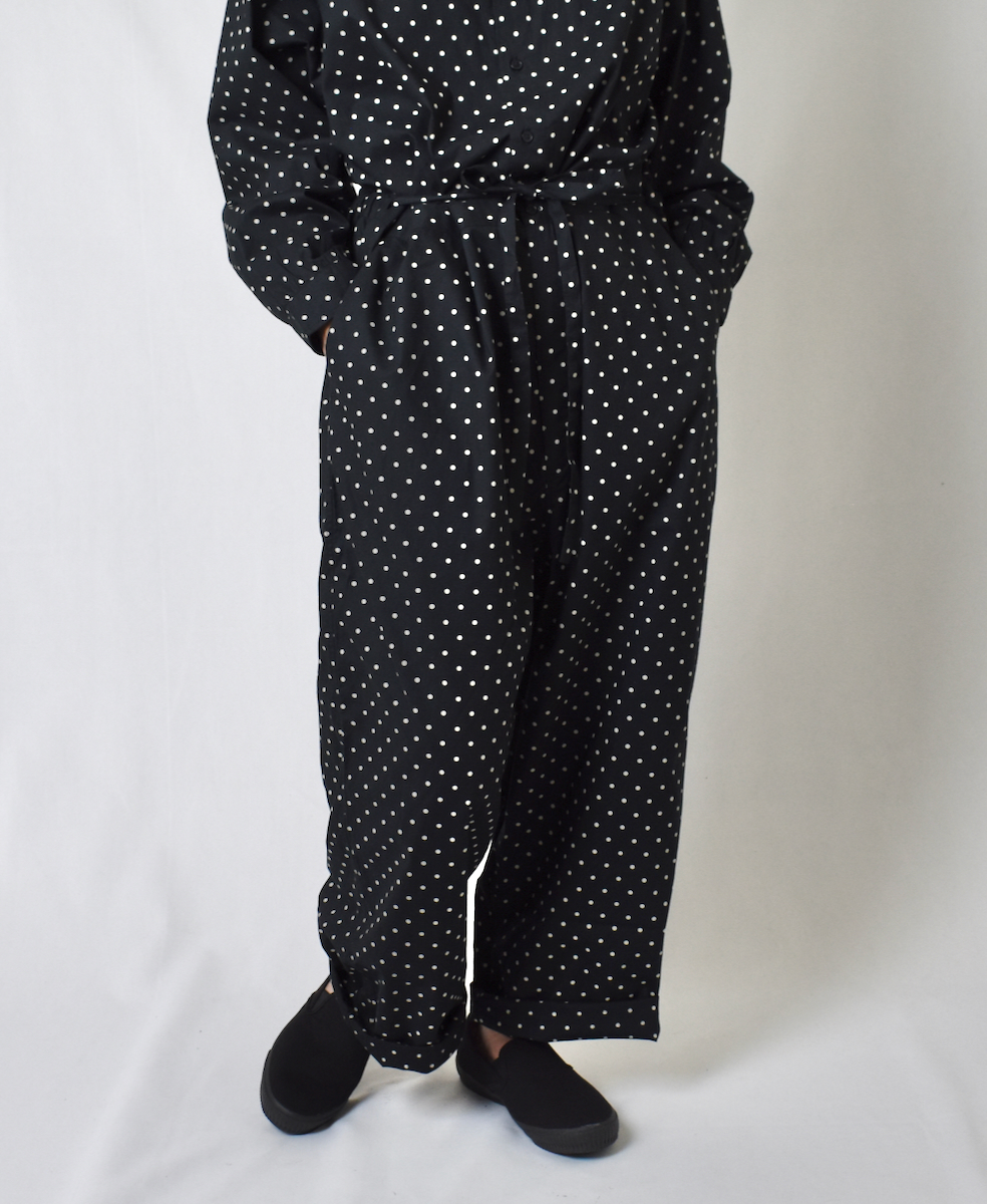 NSL22534 (オーバーオール) 40'S POPLIN DOT PRINT BAND COLLAR OVERALLS