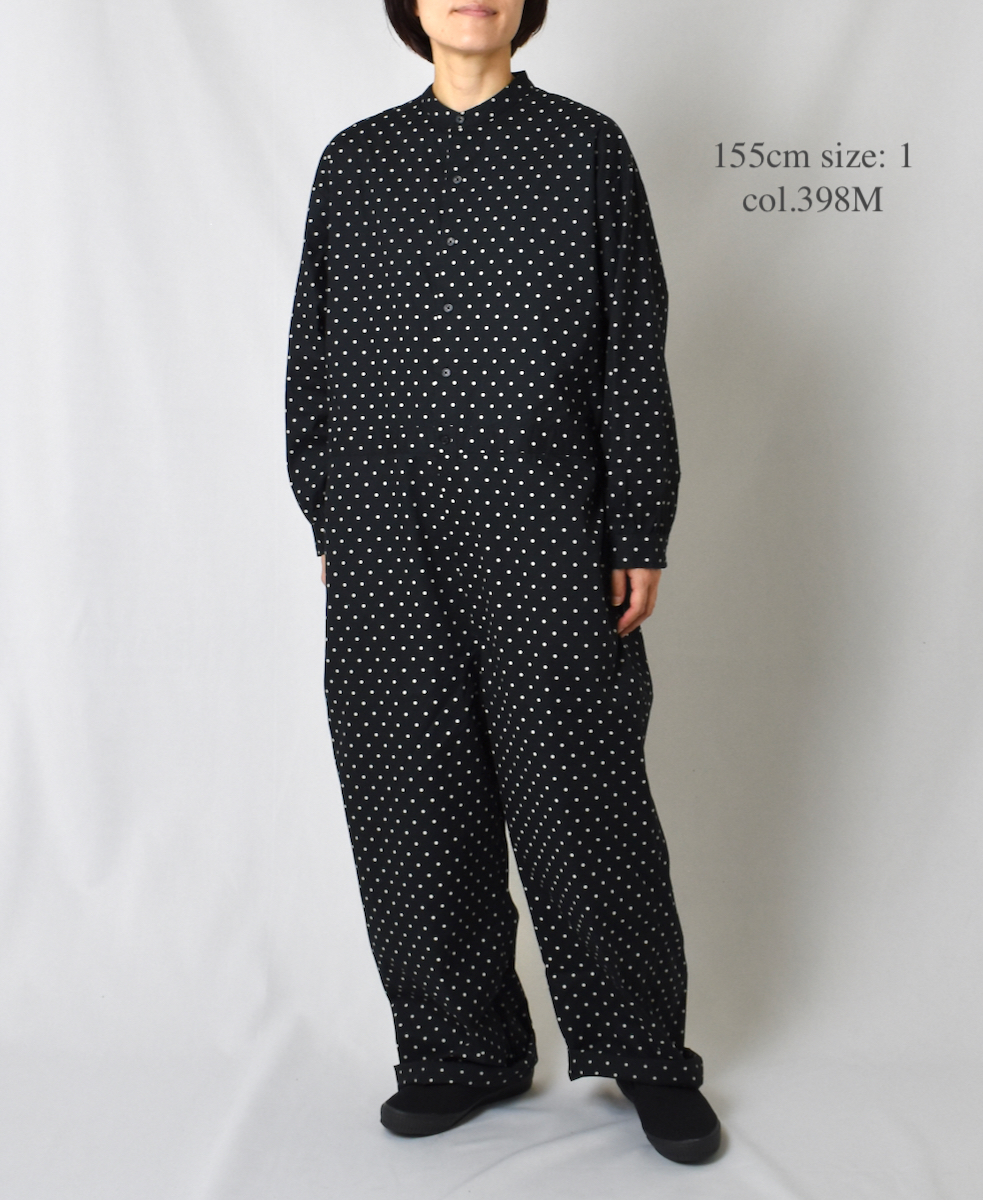 NSL22534 (オーバーオール) 40'S POPLIN DOT PRINT BAND COLLAR OVERALLS