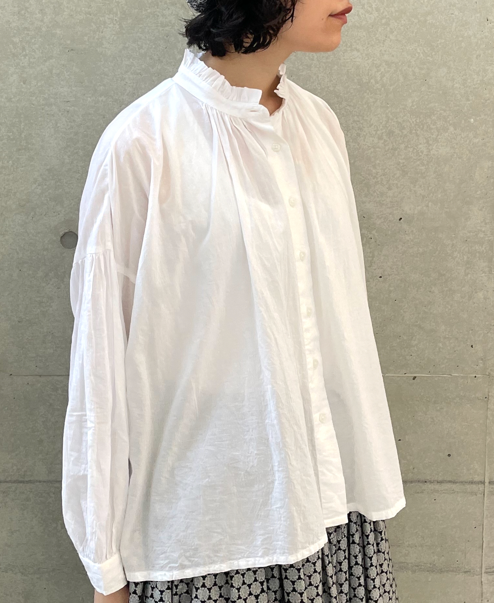 NSL22561 (シャツ) 60'S CAMBRIC PLAIN FRILL COLLAR SHIRT