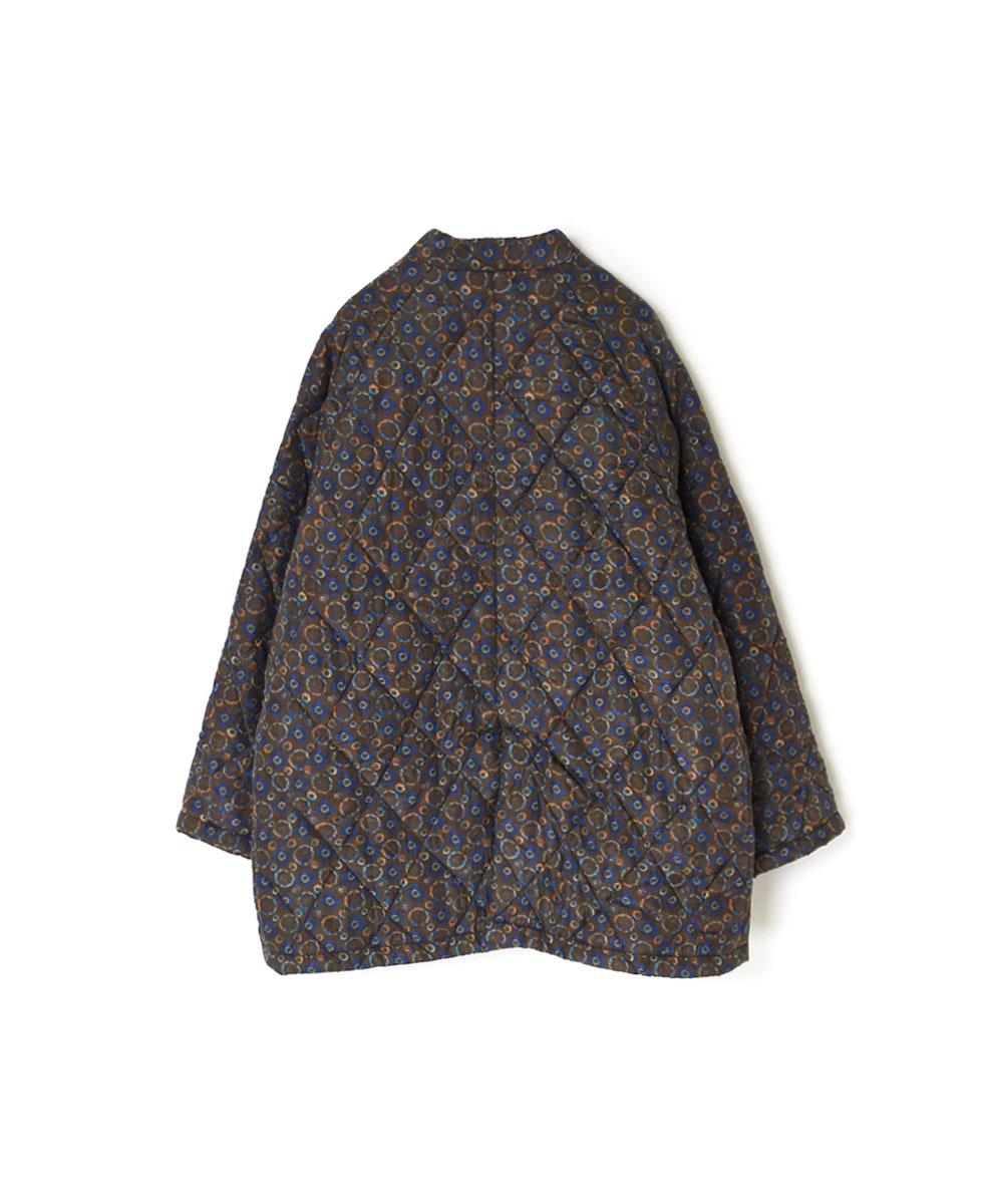 NMDS22511P (コート) PADDED SILK PRINT RAGLAN HALF COAT│