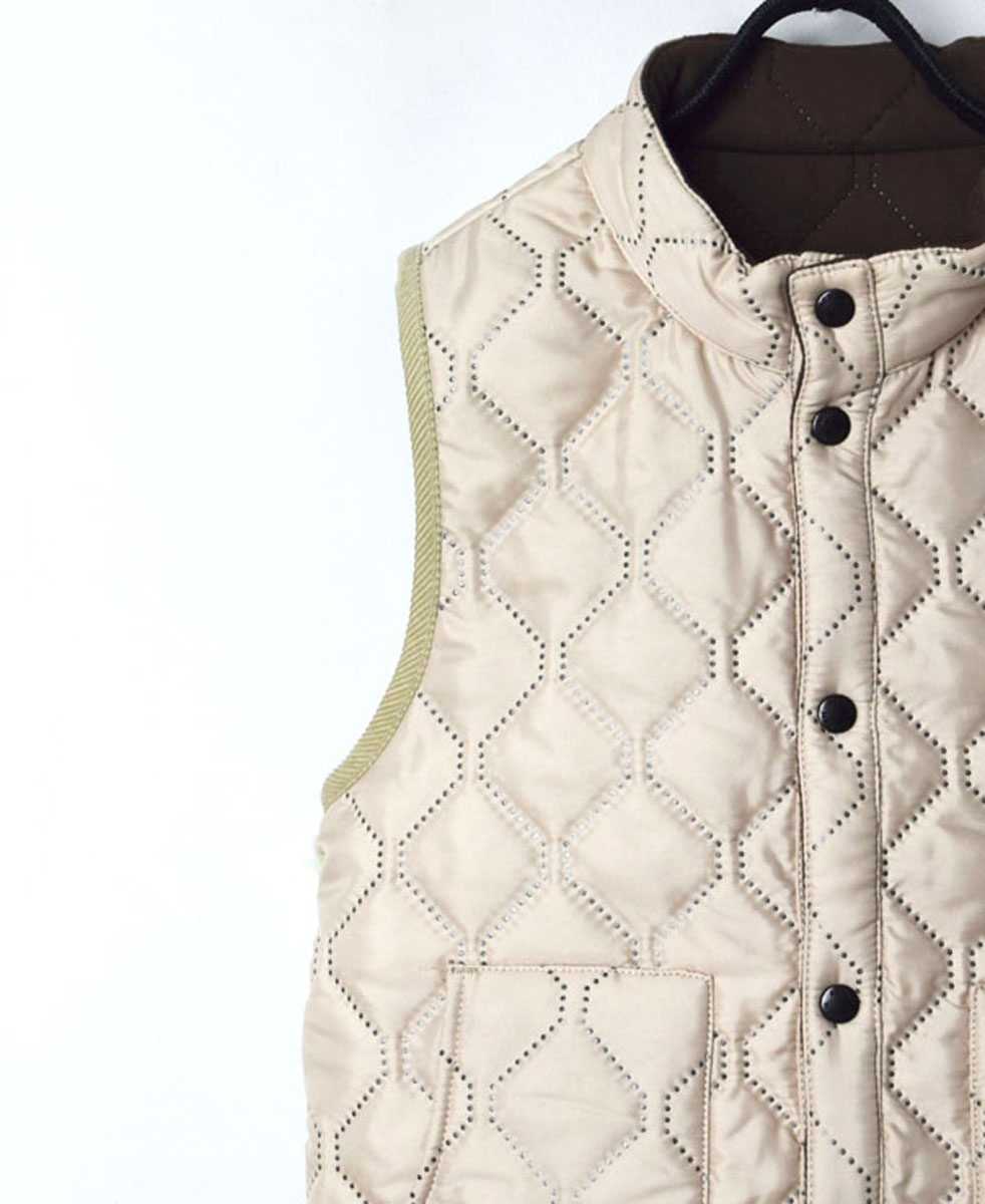 NAM9984 (ベスト) POLYxFLEECE HEAT QUILT REVERSIBLE STAND COLLAR VEST│