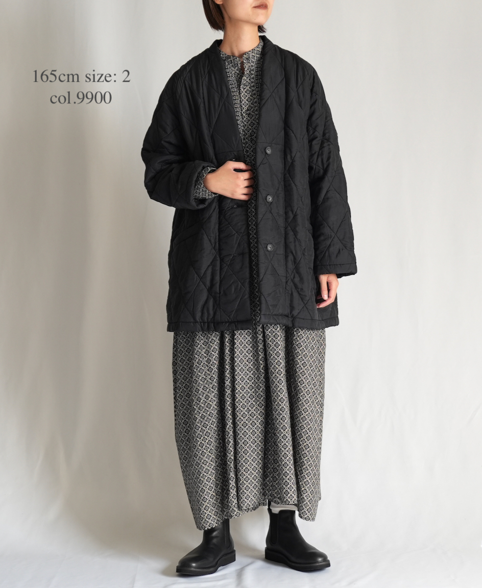 NMDS22511 (コート) PADDED SILK PLAIN RAGLAN HALF COAT│