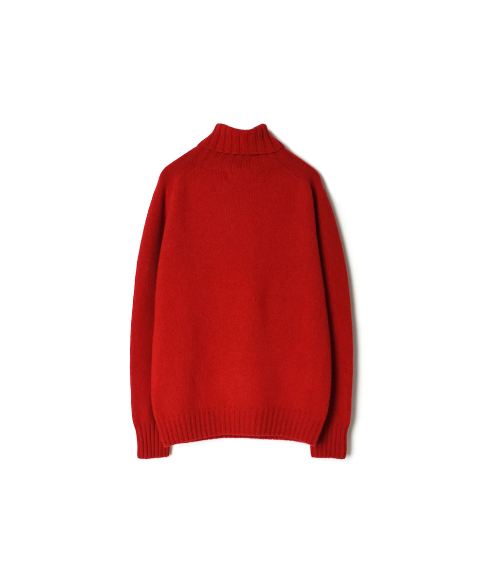 ○JNAMP1651 (ニット) GEELONG LAMBSWOOL POLO NECK SADDLE SHOULDER P/O│