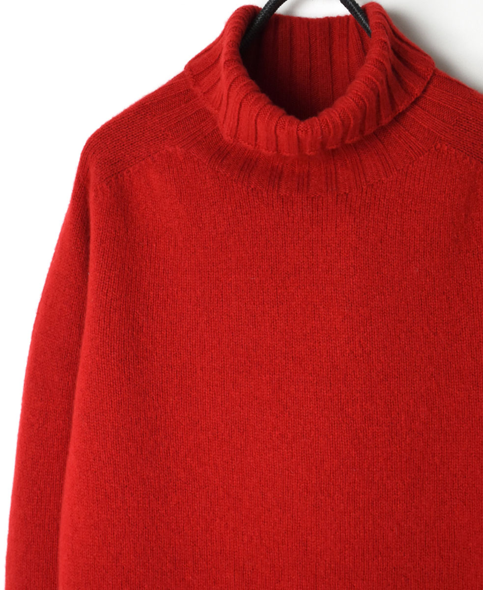 ○JNAMP1651 (ニット) GEELONG LAMBSWOOL POLO NECK SADDLE SHOULDER P/O│