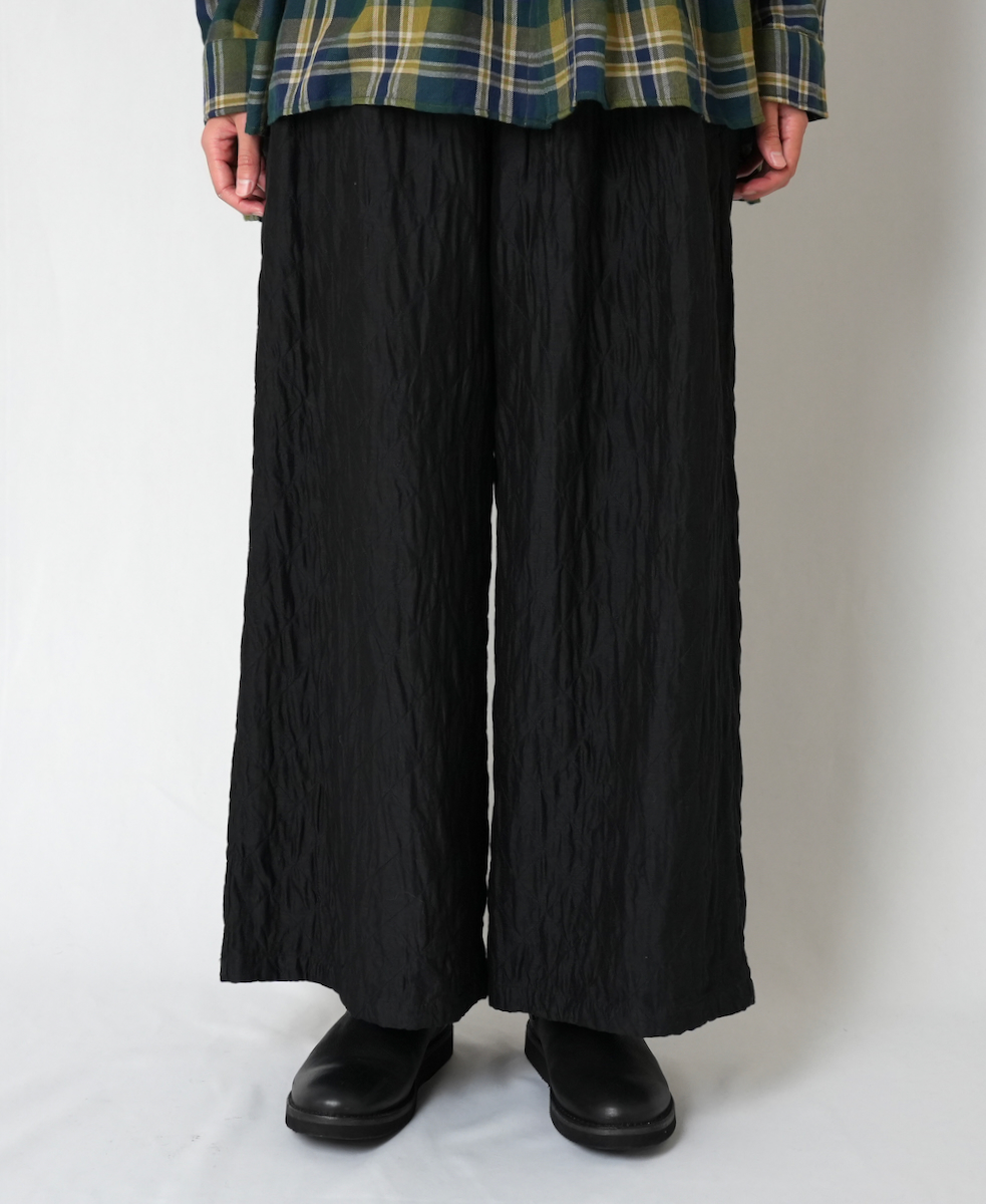 NMDS23523 (パンツ) QUILTED HANDWOVEN COTTON SILK PLAIN EASY PANTS