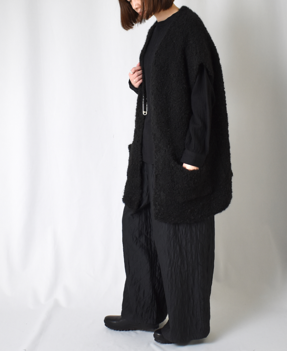 NMDS23523 (パンツ) QUILTED HANDWOVEN COTTON SILK PLAIN EASY PANTS