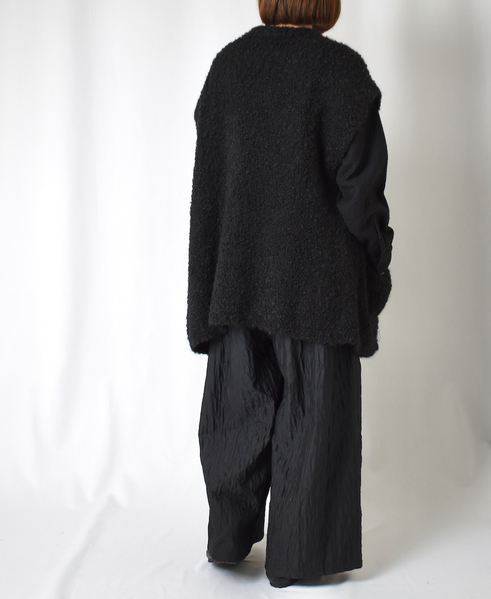 NMDS23523 (パンツ) QUILTED HANDWOVEN COTTON SILK PLAIN EASY PANTS