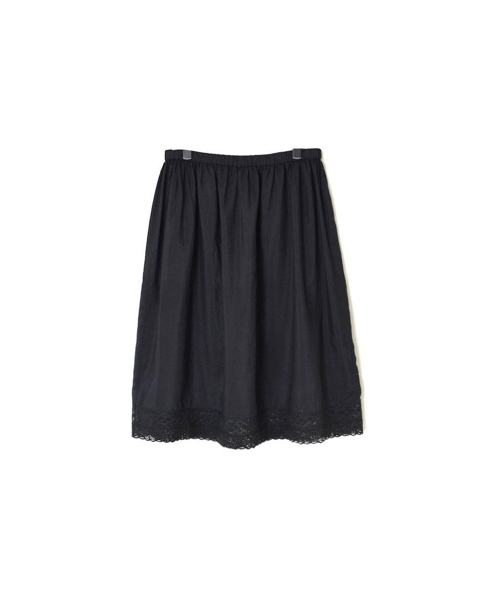 INMDS24046 (スカート) HANDWOVEN COTTON SILK WITH LACE EASY SKIRT