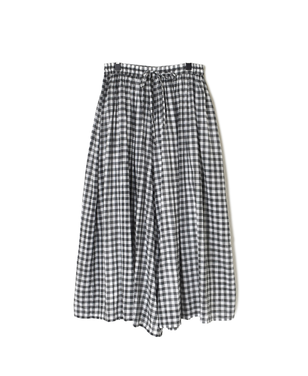 ●NSL24026 (パンツ) COTTON FANCY GINGHAM CHECK WIDE EASY PANTS
