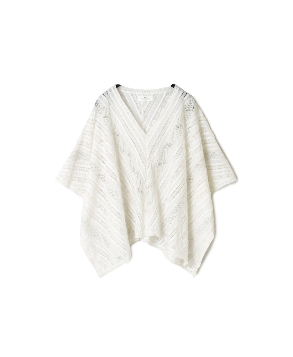 NSL23052 (ポンチョ) COTTON VOILE LACE & PINTUCK ALL LACE PONCHO