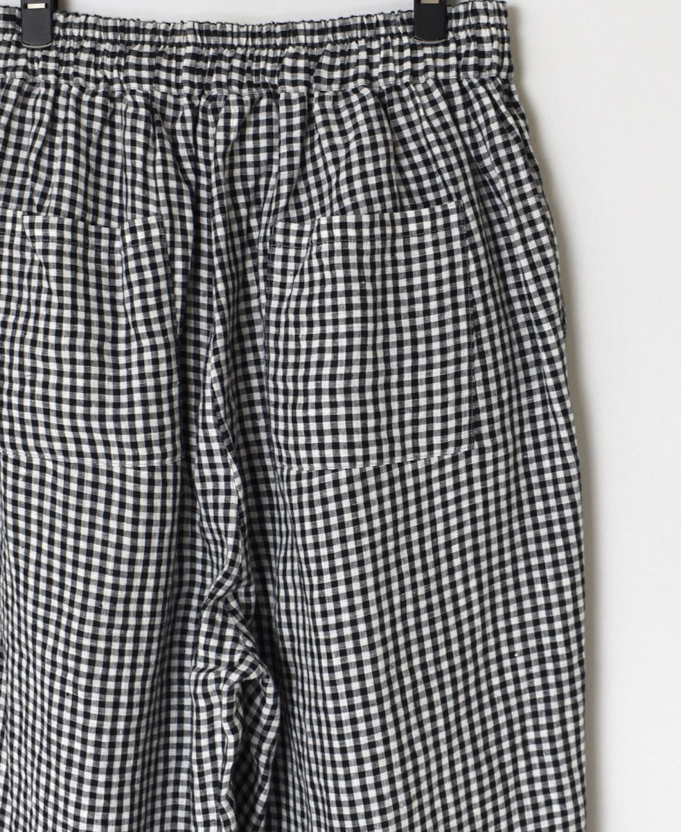 INSL24216 (パンツ) 60'S POWER LOOM LINEN GINGHAM CHECK EASY PANTS