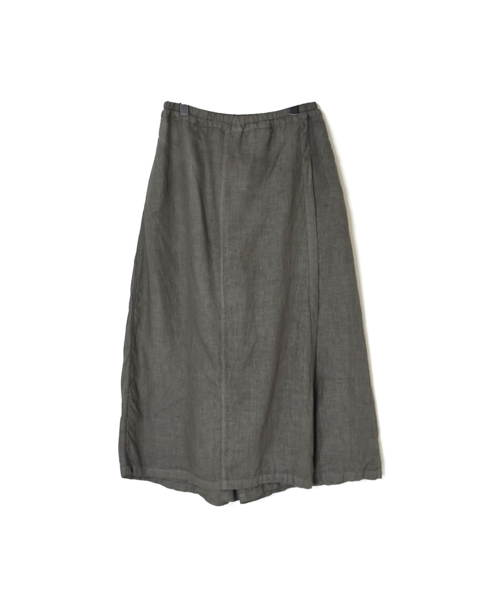 NAM2411LP (キュロット) LINEN PLAIN (OVERDYE) WRAP CULOTTES