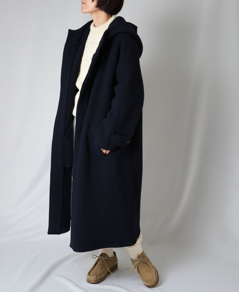 ○NHT1752WPR (コート) WOOL HOODED COAT LENGTH 110cm│