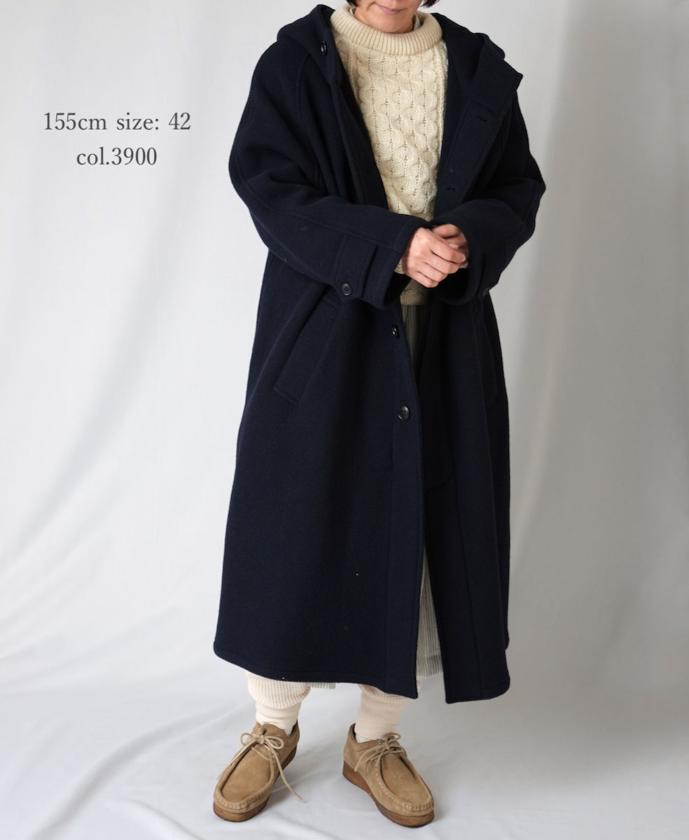 NHT1752WPR (コート) WOOL HOODED COAT