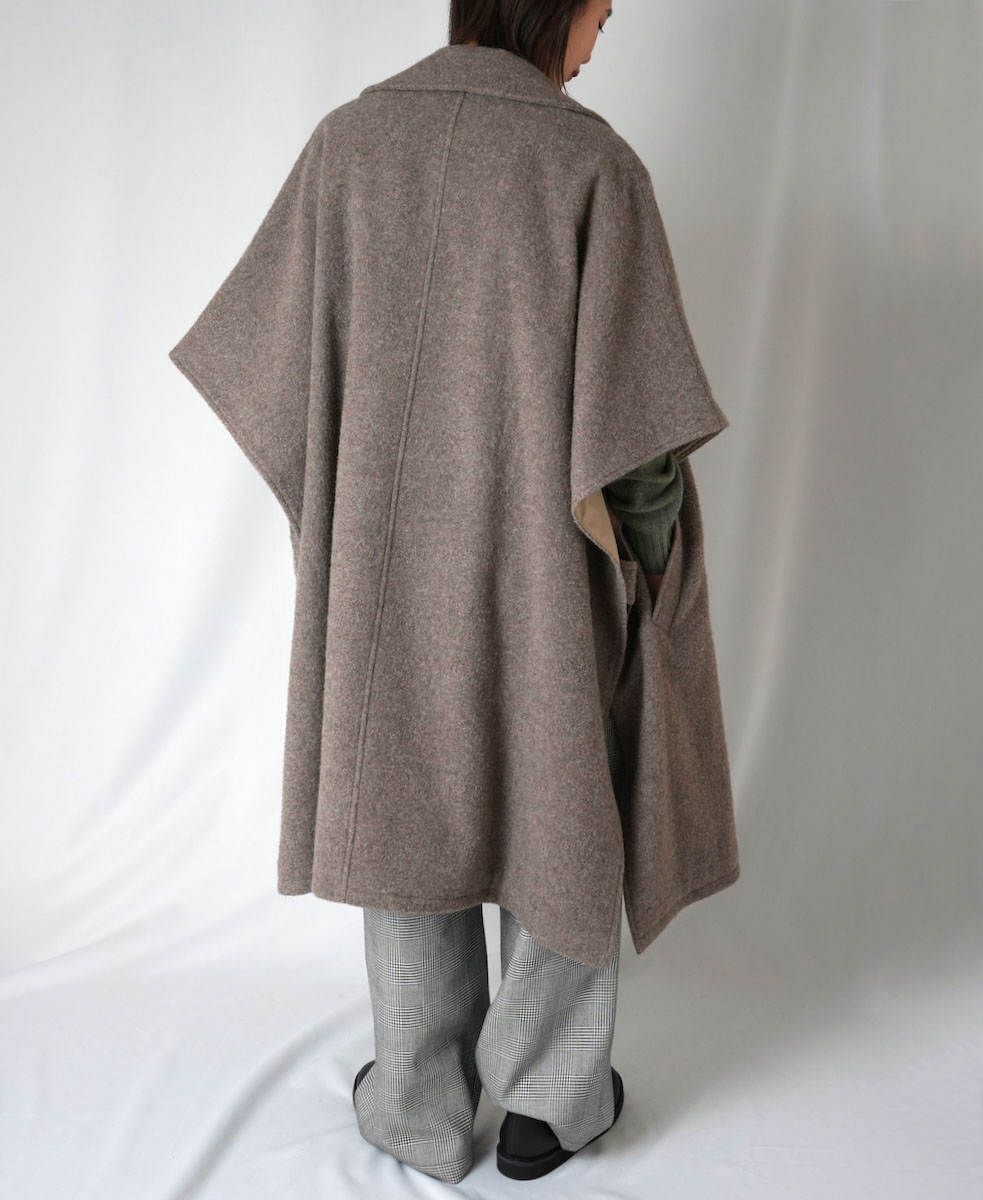 PNAM2351 (ケープ) MELTON DOUBLE BREASTED CAPE│