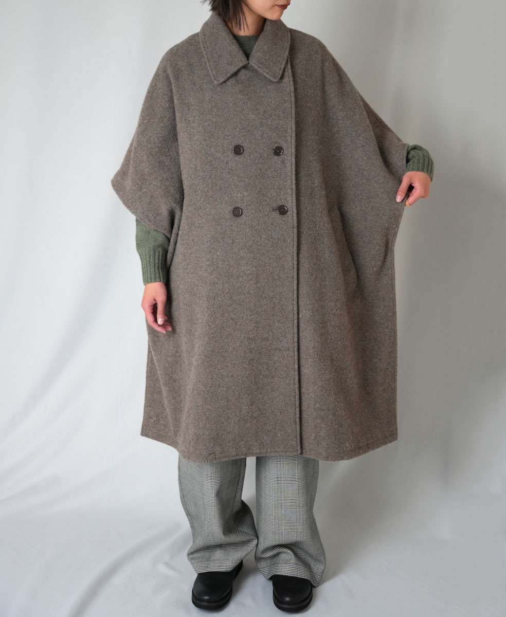 PNAM2351 (ケープ) MELTON DOUBLE BREASTED CAPE│