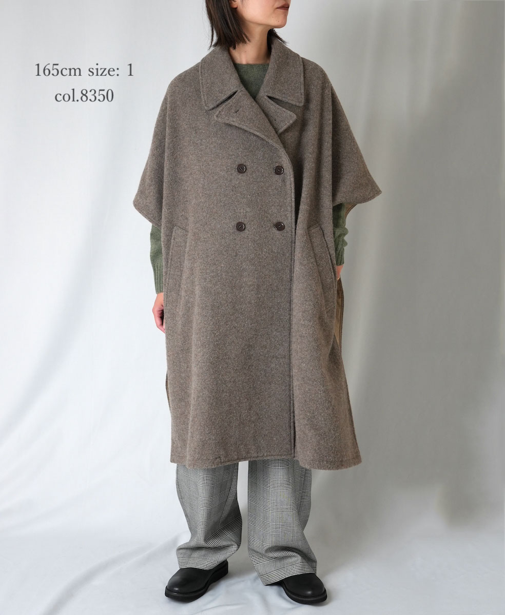 PNAM2351 (ケープ) MELTON DOUBLE BREASTED CAPE│