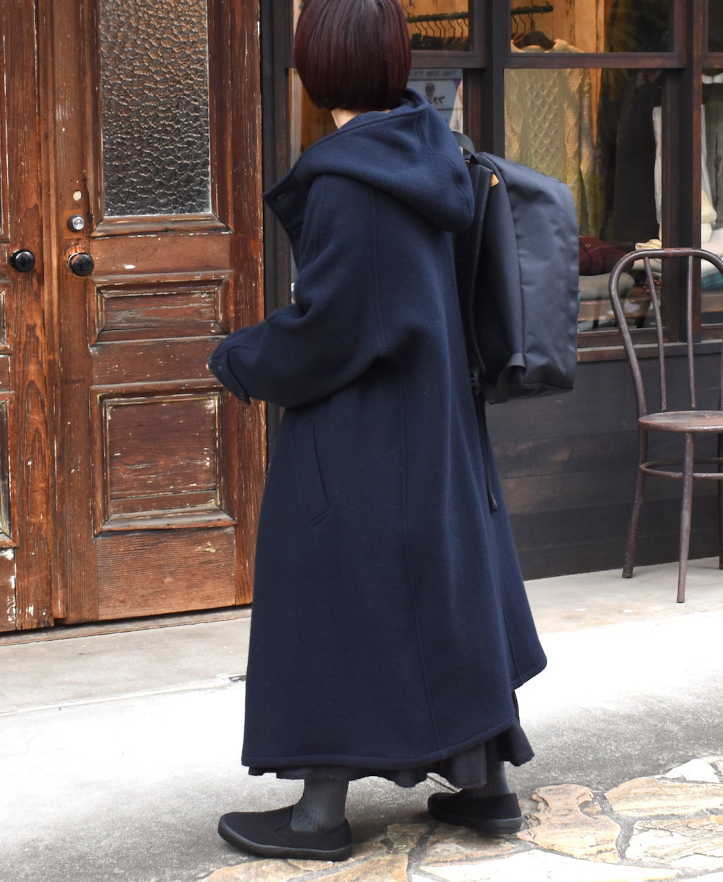 ○NHT1752WPR (コート) WOOL HOODED COAT LENGTH 110cm│