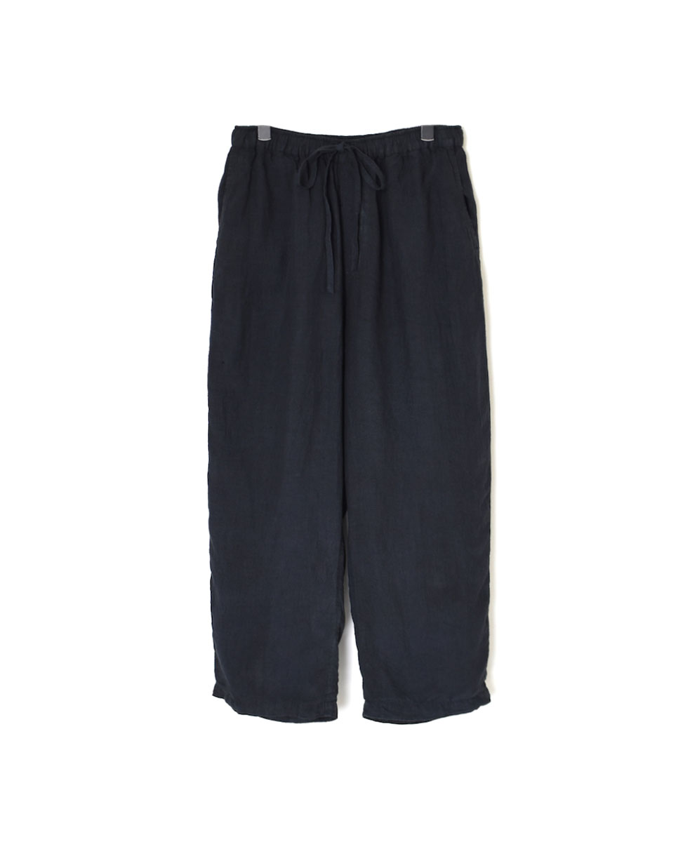 IMDSH2101LPD (パンツ) 60'S POWER LOOM LINEN PLAIN (OVERDYE) EASY CROPPED PANTS