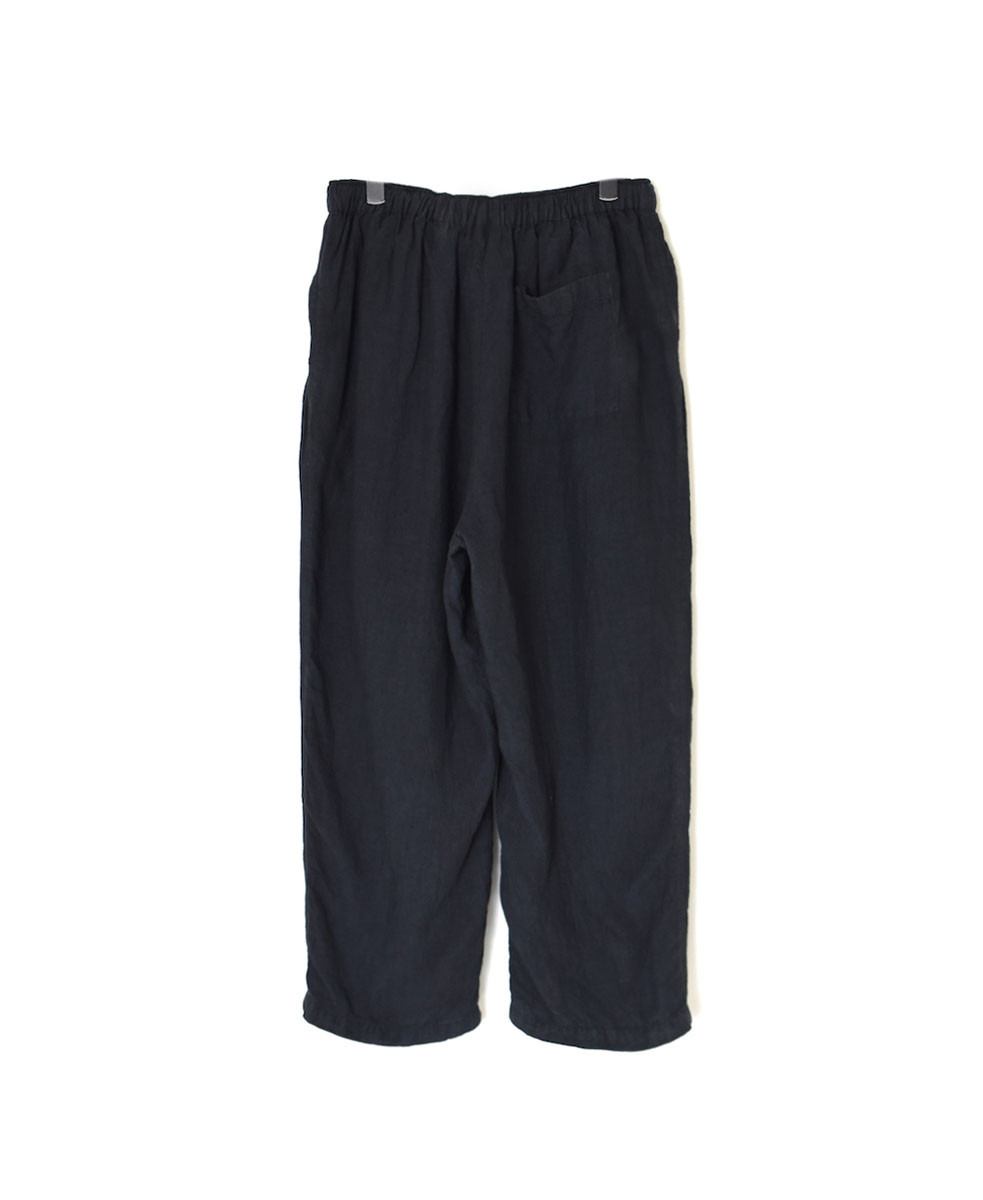 IMDSH2101LPD (パンツ) 60'S POWER LOOM LINEN PLAIN (OVERDYE) EASY CROPPED PANTS